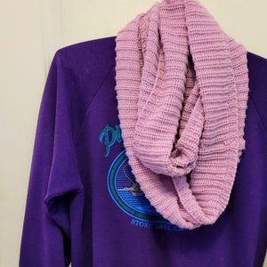 Violet Infinity Knit Scarf